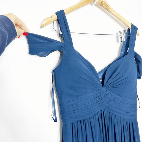 LULU'S Make Me Move Navy Blue Maxi Dress bridesmaid prom gown womens size Small - Picture 4 of 10